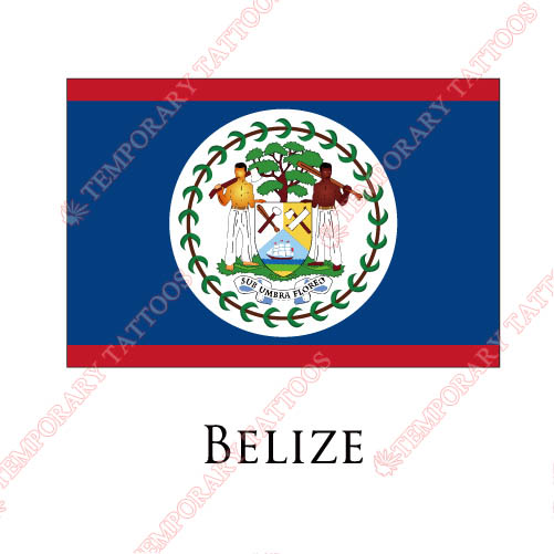 Belize flag Customize Temporary Tattoos Stickers NO.1828